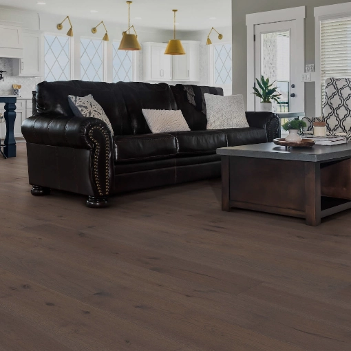 Living room dark hardwood floor | Floors In Motion