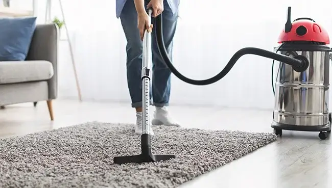 Lady cleaning rug | Floors In Motion